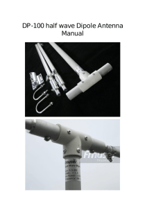DP-100 half wave Dipole Antenna Manual