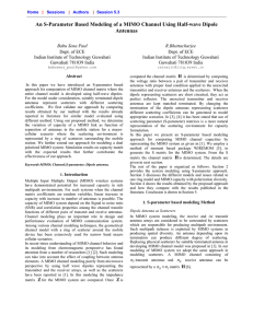 An S-Parameter Based Modeling of a MIMO Channel Using Half