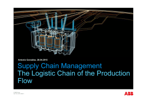 Supply Chain Management The Logistic Chain of the Production Flow
