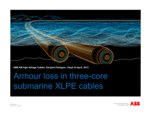 Armour loss in three-core submarine XLPE cables