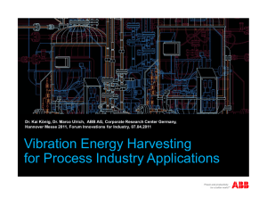 Vibration Energy Harvesting for Process Industry Applications