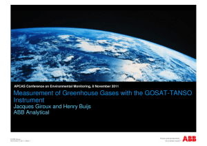 Measurement of Greenhouse Gases with the GOSAT
