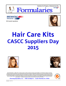 Hair Care Formulary Guide
