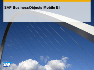 SAP BusinessObjects Mobile BI 4.0