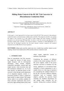 Sliding-Mode Control of the DC-DC Ćuk Converter in Discontinuous