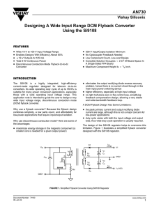 AN730 Designing A Wide Input Range DCM Flyback Converter