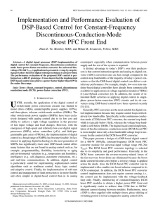 Implementation and Performance Evaluation of DSP