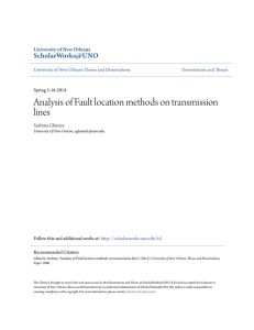 Analysis of Fault location methods on transmission lines