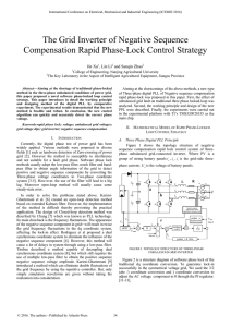 The Grid Inverter of Negative Sequence Compensation Rapid