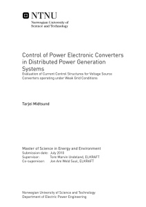 Control of Power Electronic Converters in Distributed