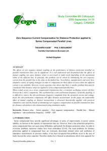 Zero Sequence Current Compensation for Distance Protection