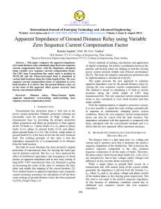 Apparent Impedance of Ground Distance Relay using Variable Zero