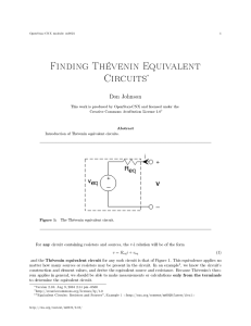 Finding Thévenin Equivalent Circuits