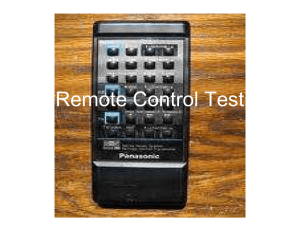 Remote Control Test