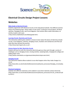 Electrical Circuits Design Project Lessons Websites