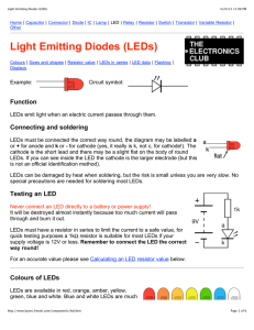 Light Emitting Diodes (LEDs)