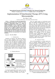 Implementation Of Interferential Therapy (IFT) Using