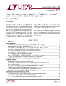 AN87 - Linear Technology Magazine Circuit Collection, Volume V