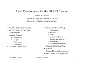 ASIC Development for the GLAST Tracker