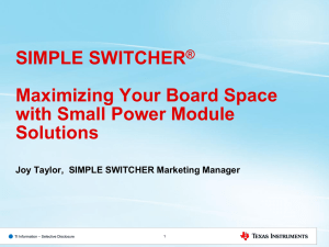 SIMPLE SWITCHER® Maximizing Your Board Space with Small Power