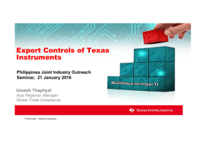 Export Controls of Texas Instruments