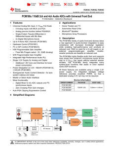 Texas Instruments PCM1863DBT datasheet: pdf