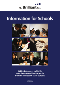 Information for Schools