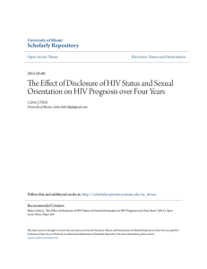 The Effect of Disclosure of HIV Status and Sexual Orientation on HIV