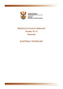 Electrical Technology - Department of Basic Education