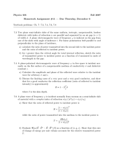 Physics 505 Fall 2007 Homework Assignment #11 — Due Thursday