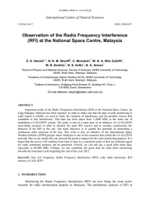Observation of the Radio Frequency Interference (RFI)