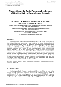 Observation of the Radio Frequency Interference (RFI) at the