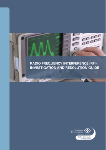 RADIO FREQUENCY INTERFERENCE (RFI) INVESTIGATION AND