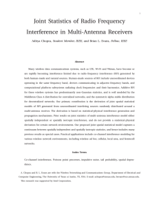 Joint Statistics of Radio Frequency Interference in Multi
