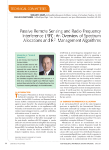 Passive Remote Sensing and Radio Frequency Interference (RFI