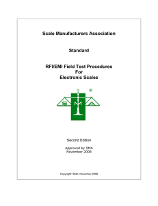 Scale Manufacturers Association Standard RFI/EMI Field Test