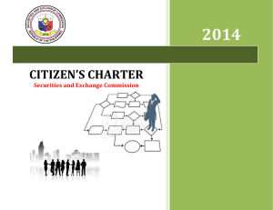 SEC Citizen`s Charter - Securities and Exchange Commission