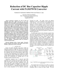 Reduction of DC Bus Capacitor Ripple Current with PAM/PWM