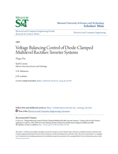 Voltage Balancing Control of Diode-Clamped