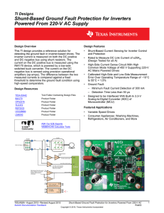 Shunt-Based Ground Fault Protection for Inverters Powered From