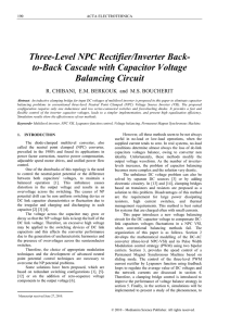 Three-Level NPC Rectifier/Inverter Back-to