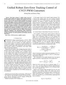 Unified robust zero-error tracking control of CVCF PWM converters