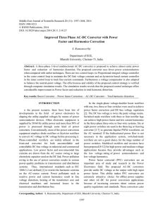 Improved Three Phase AC-DC Converter with Power Factor and