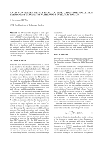 AN AC CONVERTER WITH A SMALL DC LINK CAPACITOR FOR A