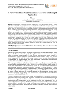 A New PV/Fuel Cell Based Bidirectional Converter for