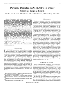 Partially Depleted SOI MOSFETs Under Uniaxial Tensile Strain
