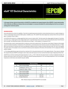 egan® FEt Electrical Characteristics