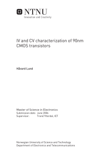 IV and CV characterization of 90nm CMOS transistors