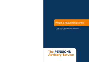 When a relationship ends - The Pensions Advisory Service