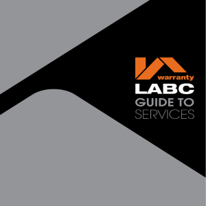 LABC Warranty leaflet
